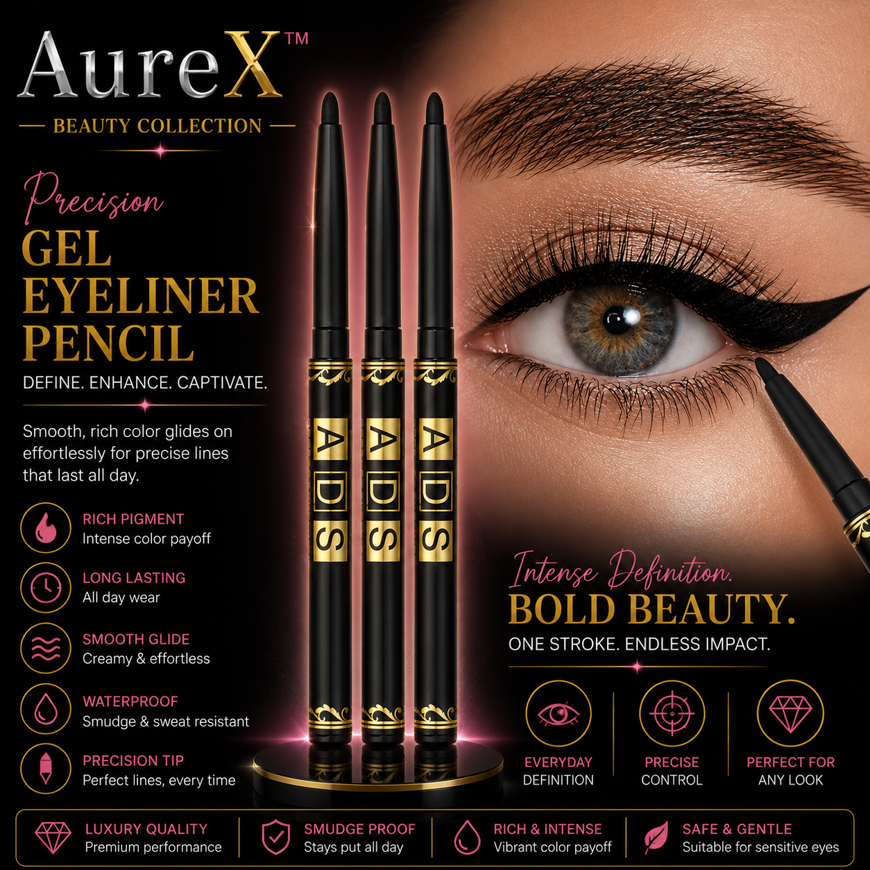 AureX™ Precision Eyeliner Set