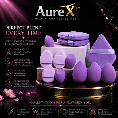 AureX™ 12-Piece Makeup Sponge Set