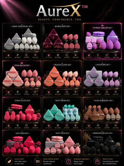 AureX™ 12-Piece Makeup Sponge Set