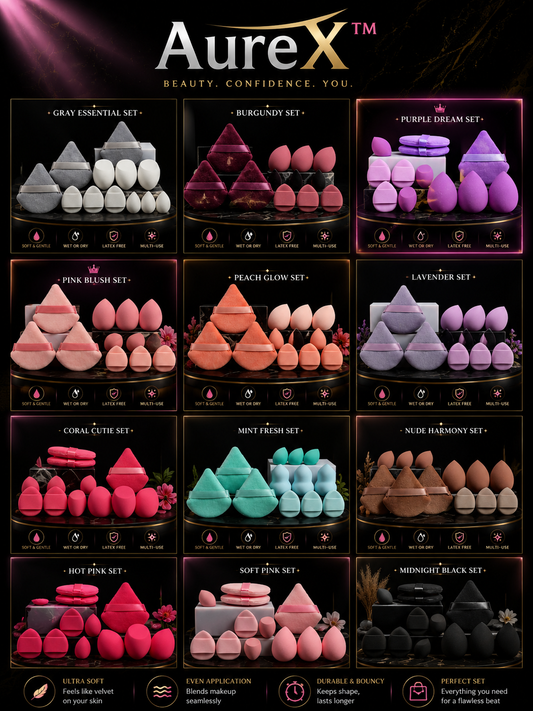 AureX™ 12-Piece Makeup Sponge Set