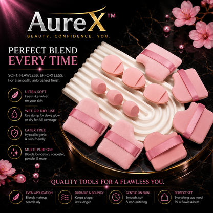 AureX™ 12-Piece Makeup Sponge Set