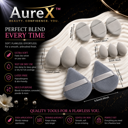 AureX™ 12-Piece Makeup Sponge Set