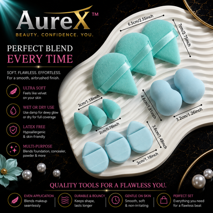 AureX™ 12-Piece Makeup Sponge Set