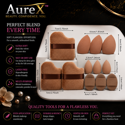 AureX™ 12-Piece Makeup Sponge Set