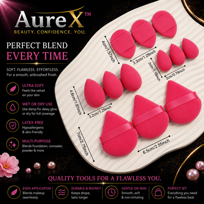 AureX™ 12-Piece Makeup Sponge Set