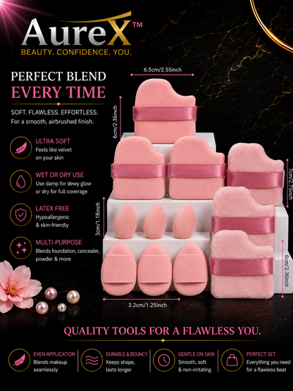 AureX™ 12-Piece Makeup Sponge Set
