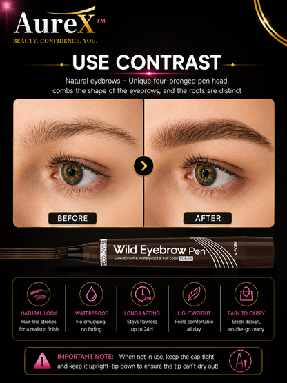 AureX™ 4-Tip Eyebrow Pen – 6 Colors