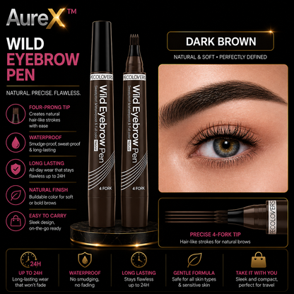 AureX™ 4-Tip Eyebrow Pen – 6 Colors
