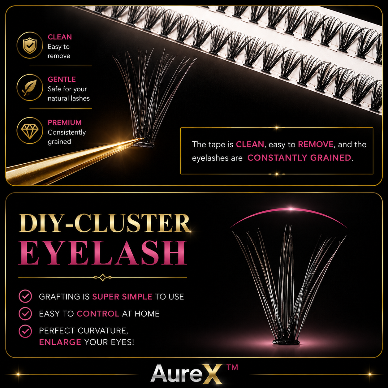 AureX™ DIY Lash Extension Kit – 200pcs