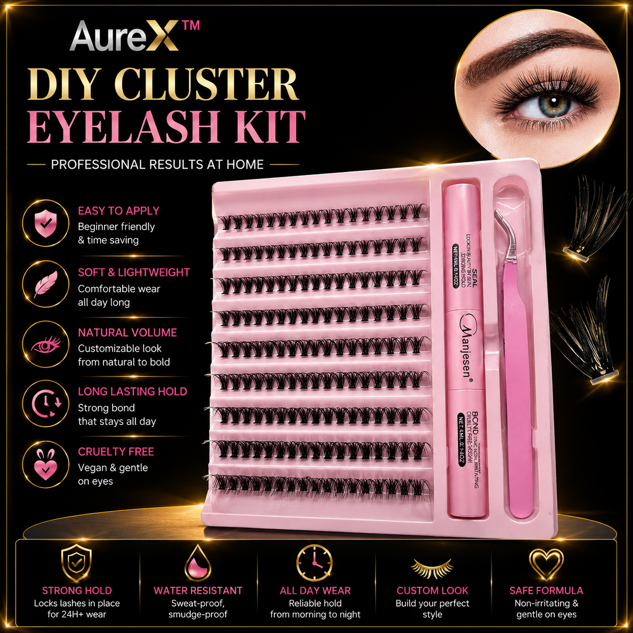 AureX™ DIY Lash Extension Kit – 200pcs