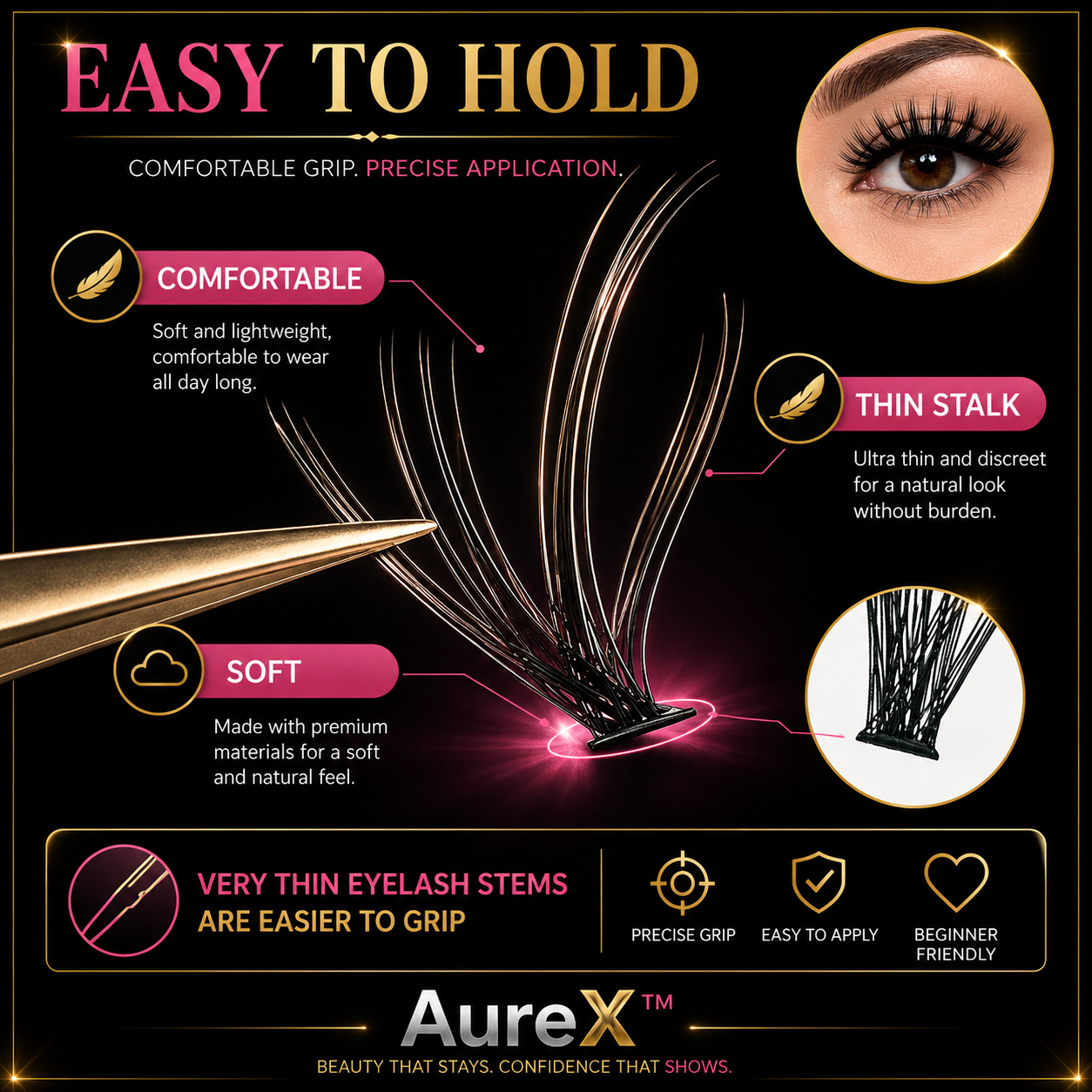 AureX™ DIY Lash Extension Kit – 200pcs