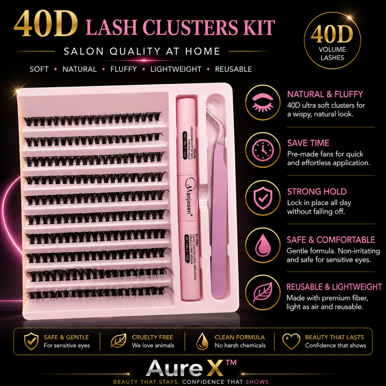 AureX™ DIY Lash Extension Kit – 200pcs