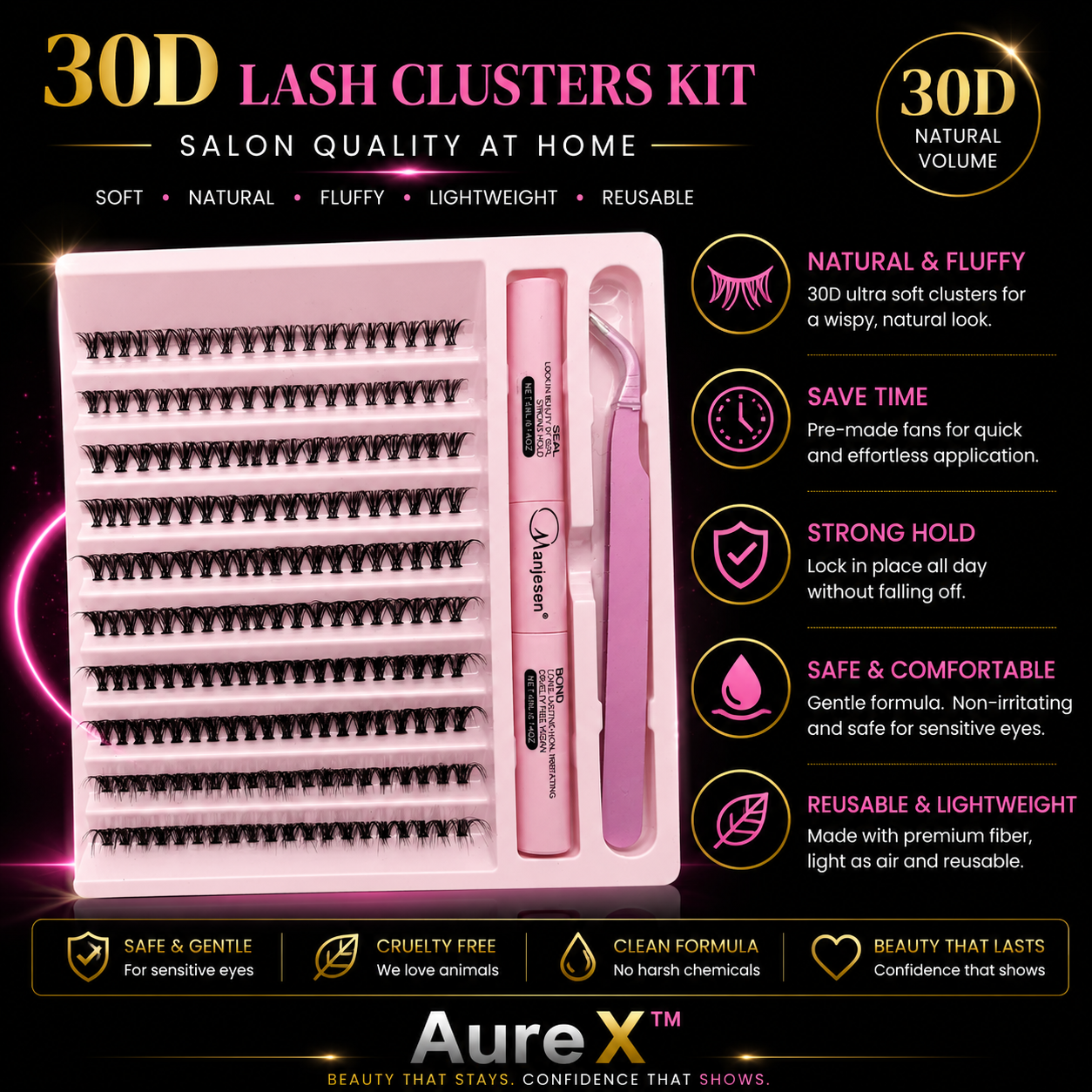 AureX™ DIY Lash Extension Kit – 200pcs
