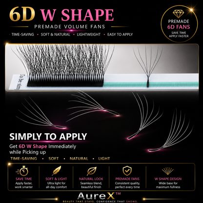 AureX™ Bloom 3D–6D Premade Lash Fans