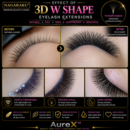 AureX™ Bloom 3D–6D Premade Lash Fans