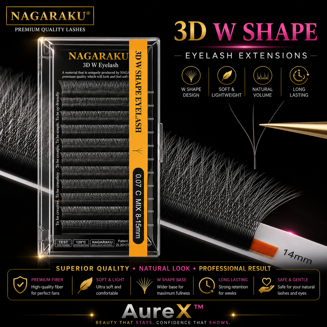AureX™ Bloom 3D–6D Premade Lash Fans