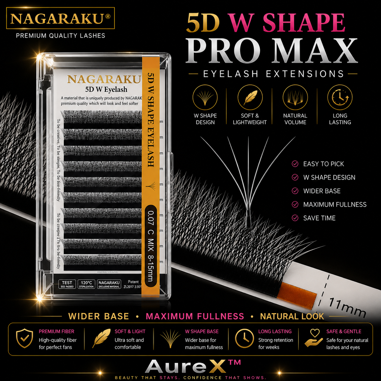 AureX™ Bloom 3D–6D Premade Lash Fans