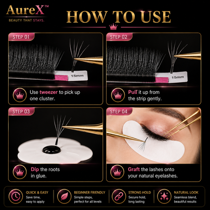 AureX™ Bloom 3D–6D Premade Lash Fans
