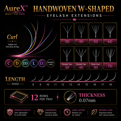 AureX™ Bloom 3D–6D Premade Lash Fans
