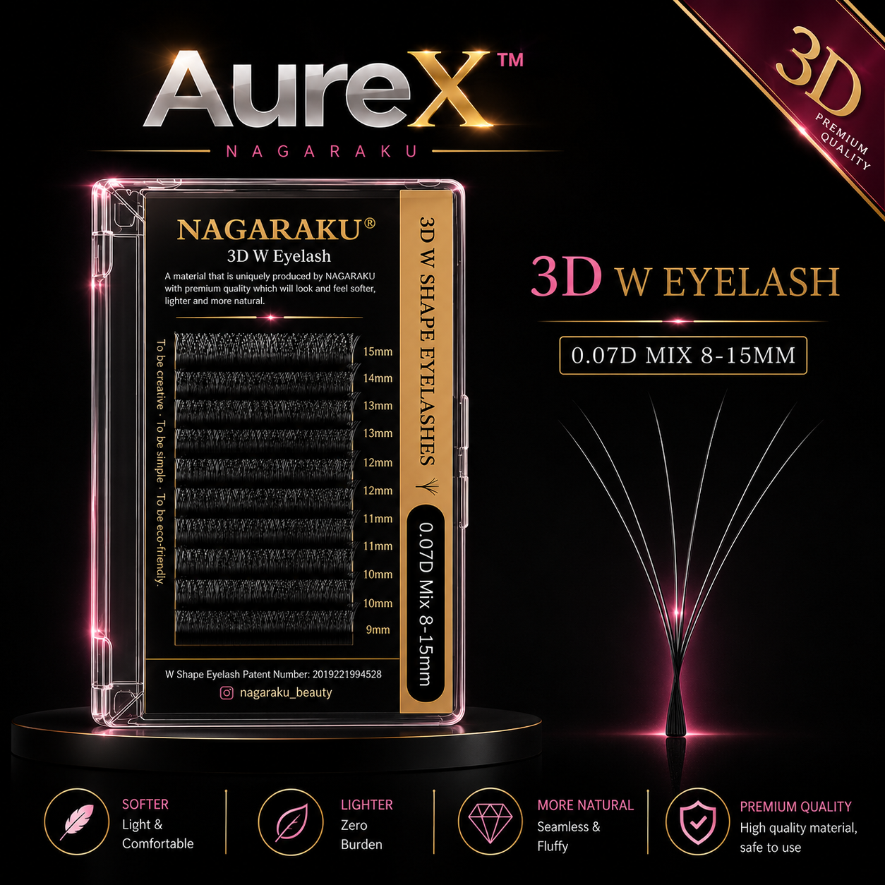 AureX™ Bloom 3D–6D Premade Lash Fans