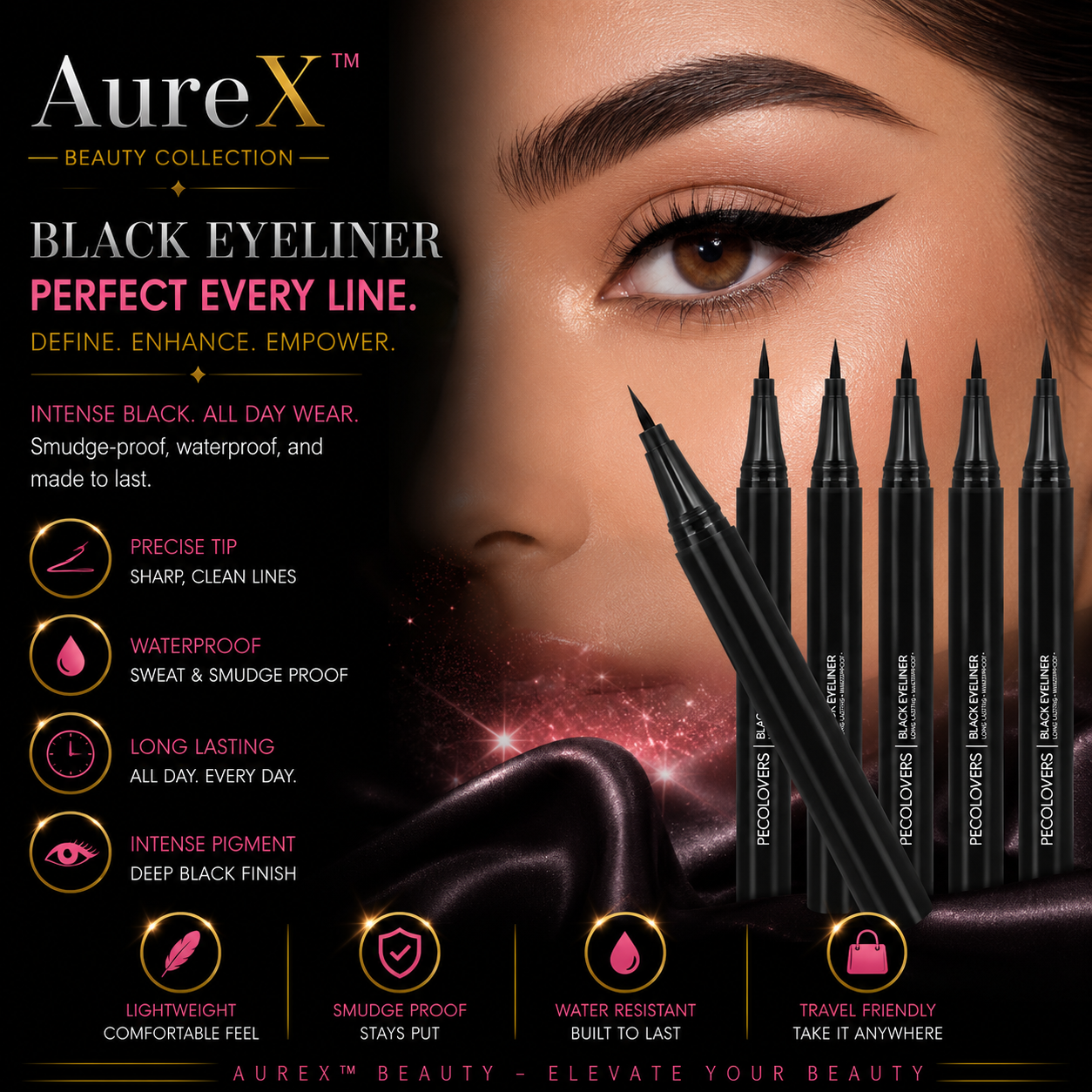 AureX™ Ultra-Fine Liquid Eyeliner Set