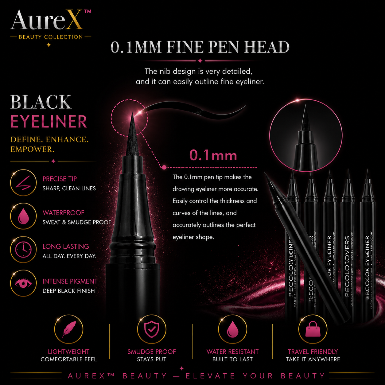 AureX™ Ultra-Fine Liquid Eyeliner Set