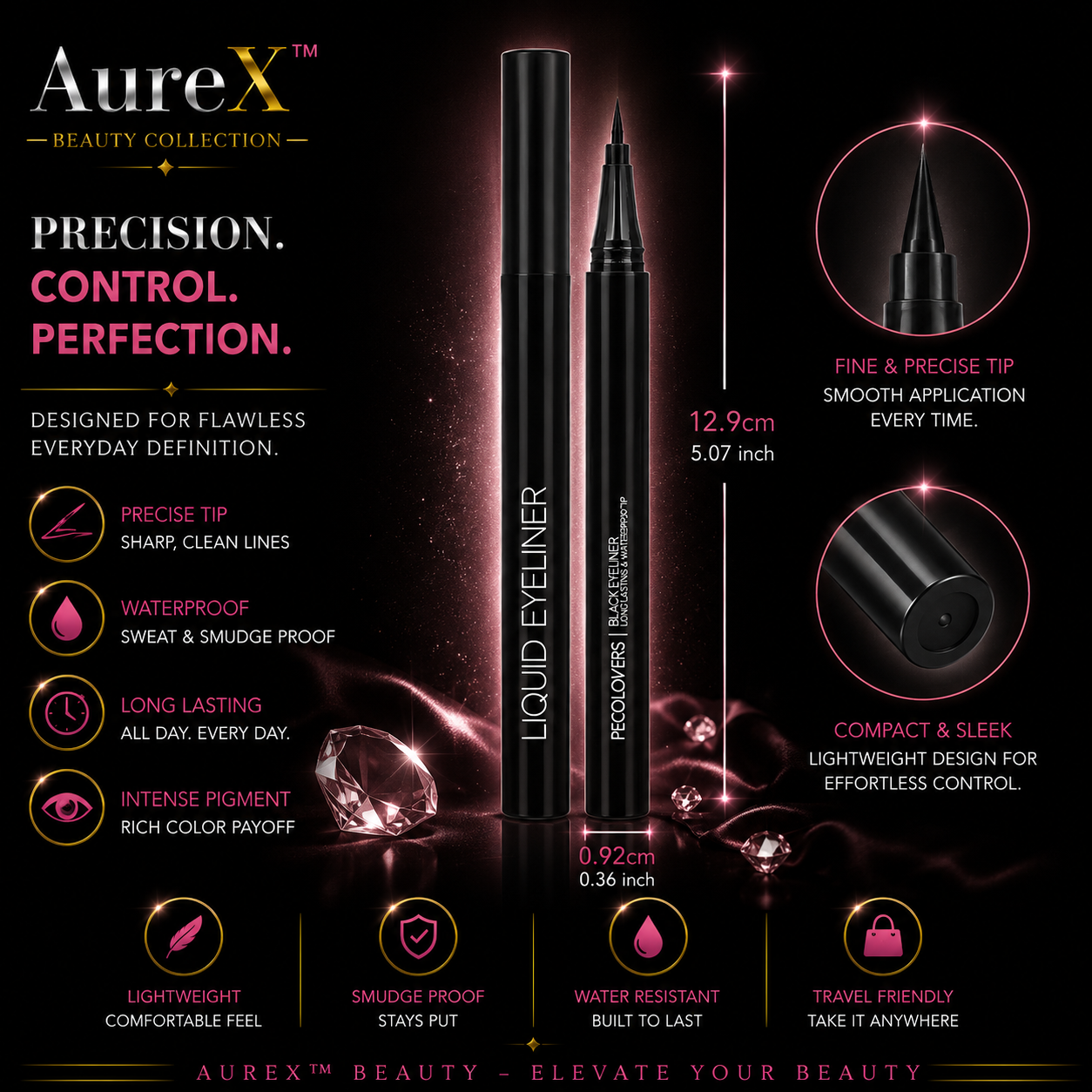 AureX™ Ultra-Fine Liquid Eyeliner Set