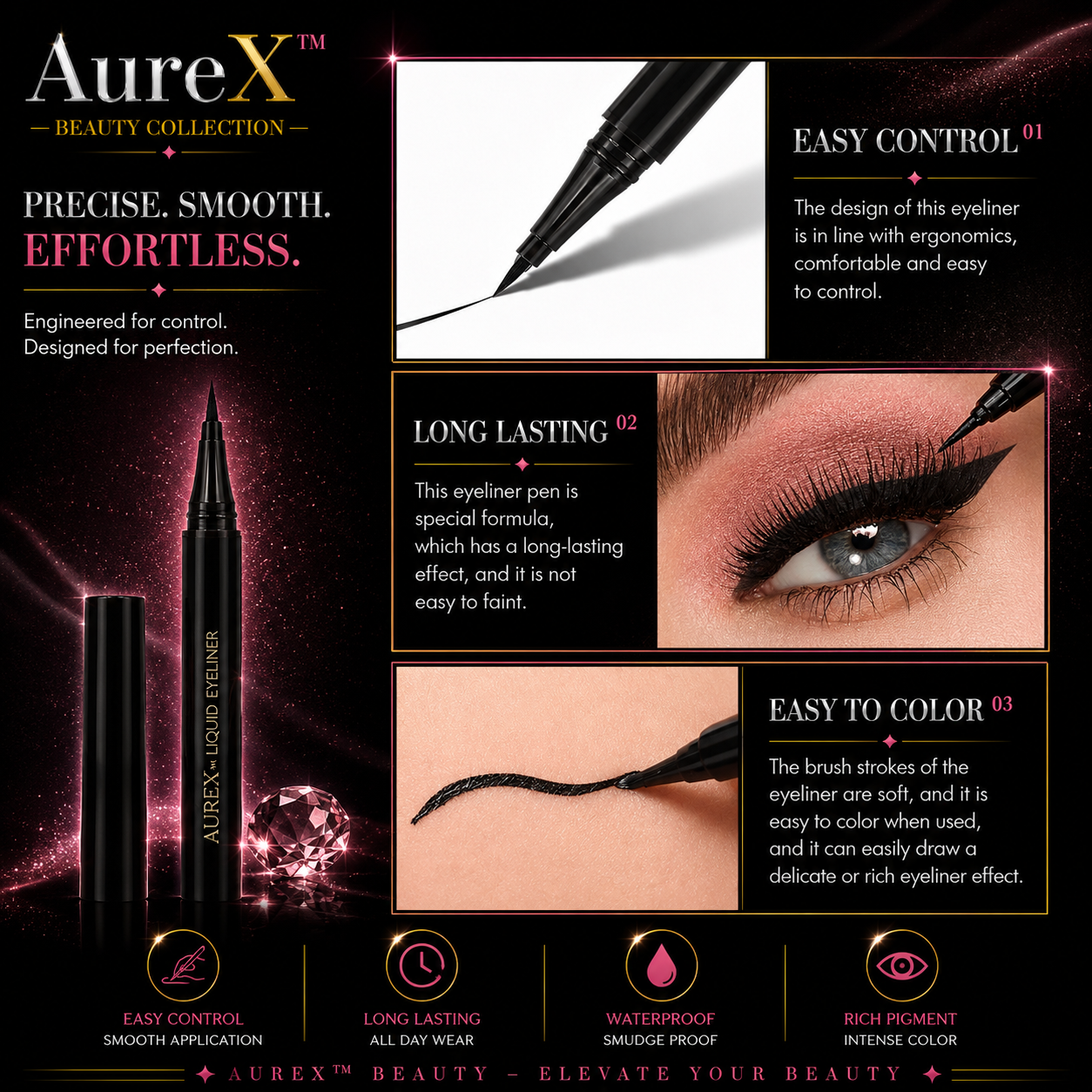 AureX™ Ultra-Fine Liquid Eyeliner Set