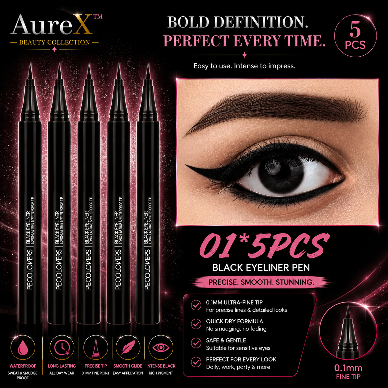 AureX™ Ultra-Fine Liquid Eyeliner Set