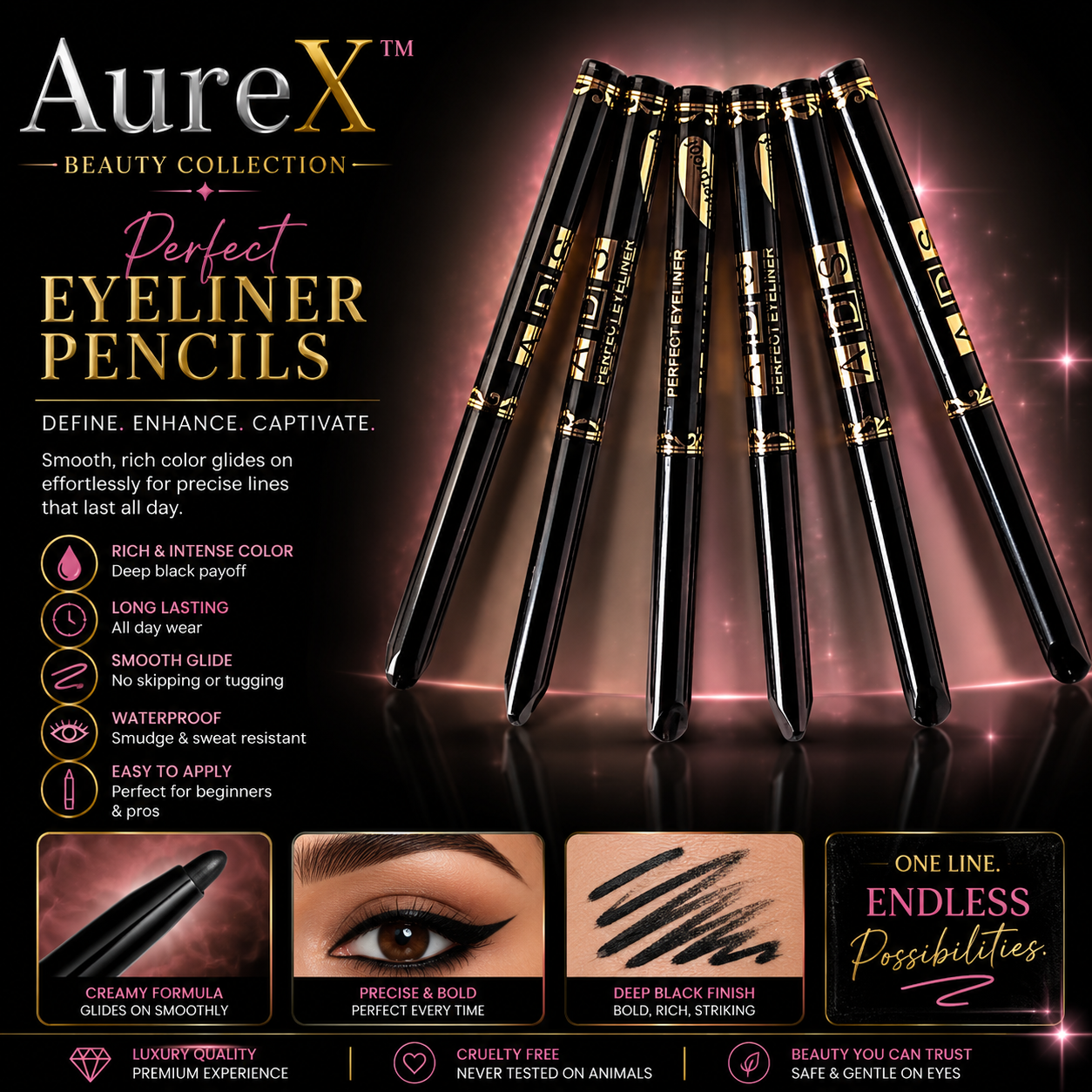 AureX™ Precision Eyeliner Set