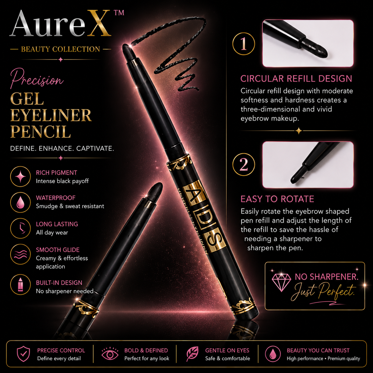AureX™ Precision Eyeliner Set