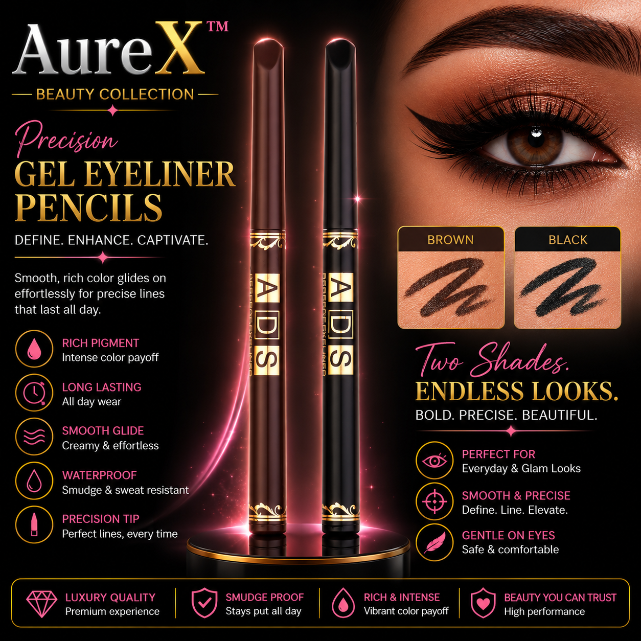 AureX™ Precision Eyeliner Set