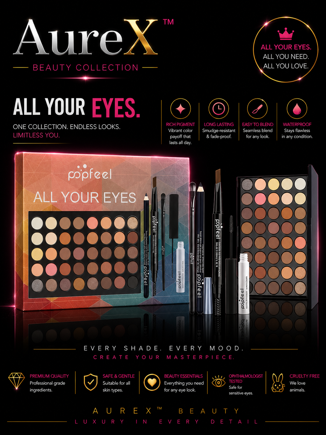 AureX™ GlamCore Eye Makeup Set