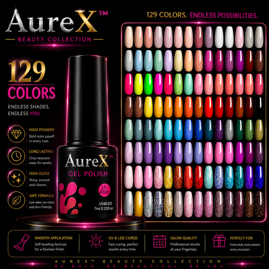 AureX™ 129-Color Gel Nail Set