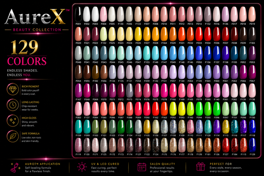 AureX™ 129-Color Gel Nail Set
