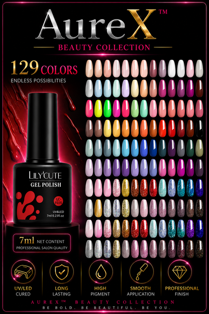 AureX™ 129-Color Gel Nail Set