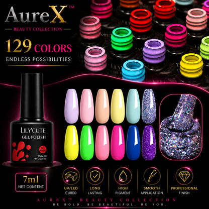 AureX™ 129-Color Gel Nail Set