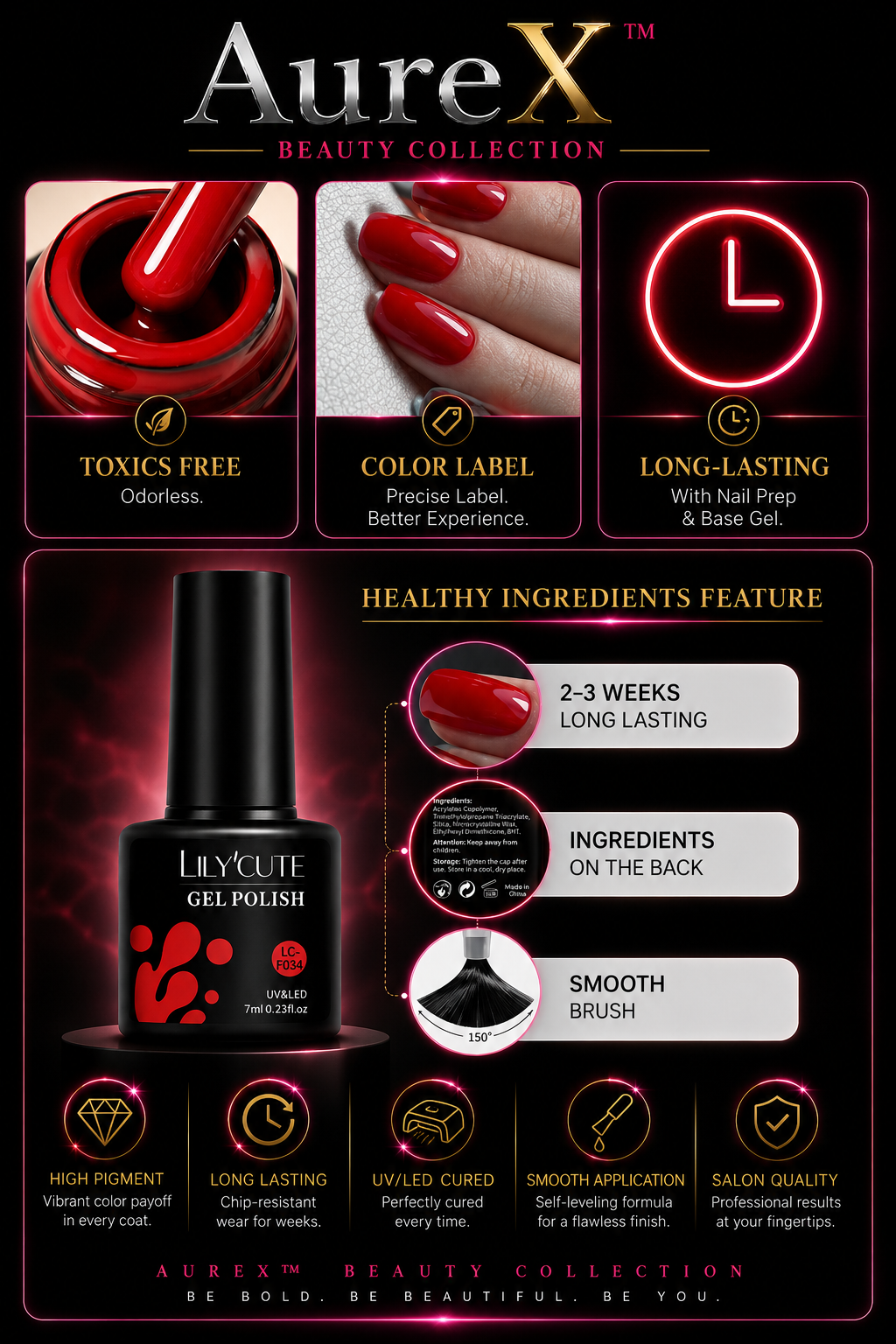AureX™ 129-Color Gel Nail Set