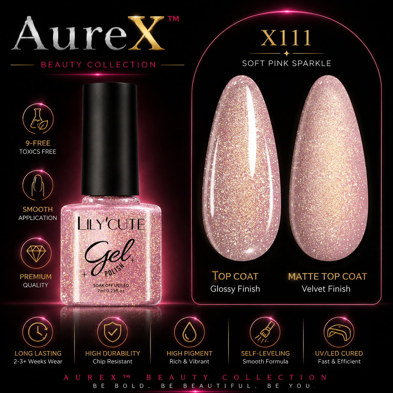 AureX™ 129-Color Gel Nail Set