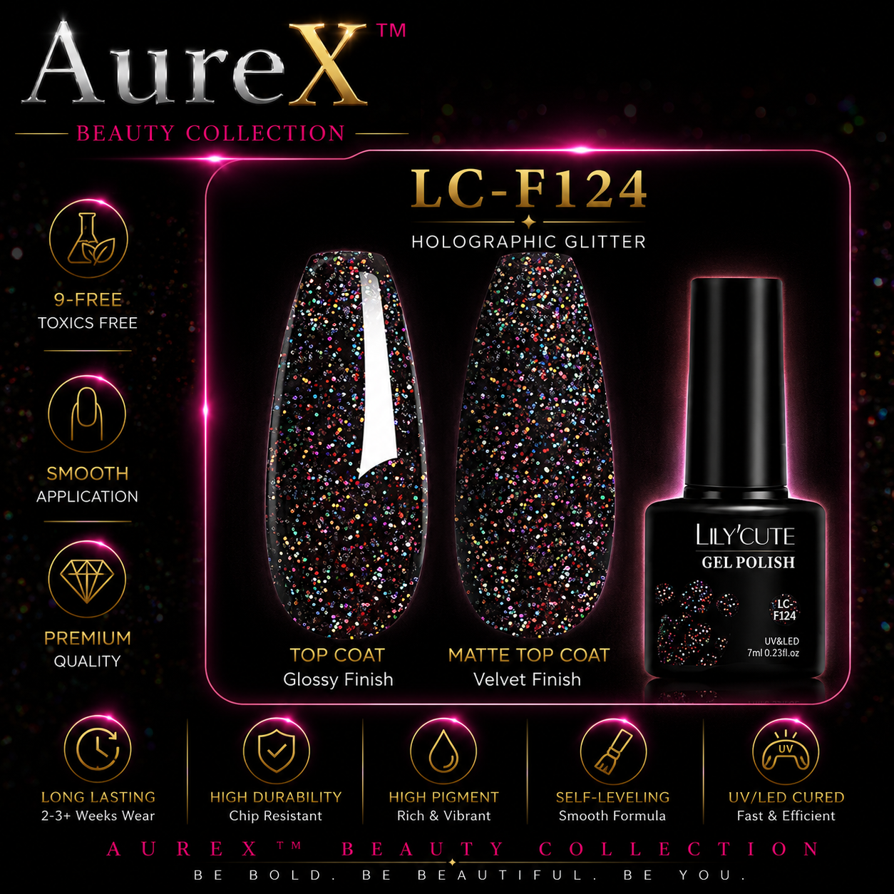 AureX™ 129-Color Gel Nail Set
