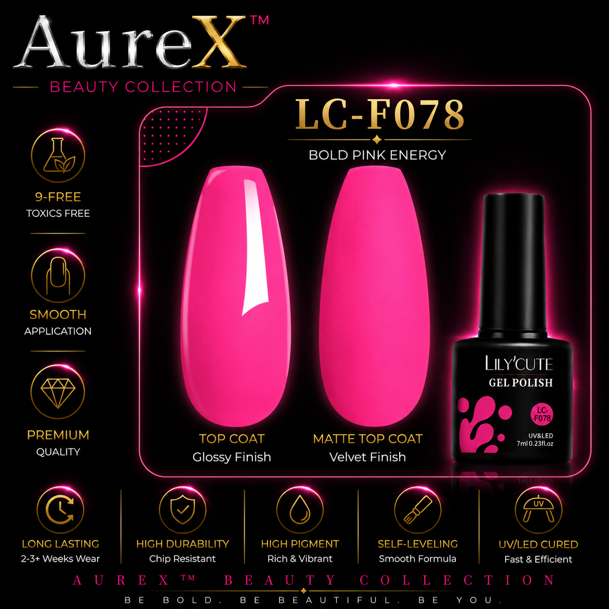AureX™ 129-Color Gel Nail Set