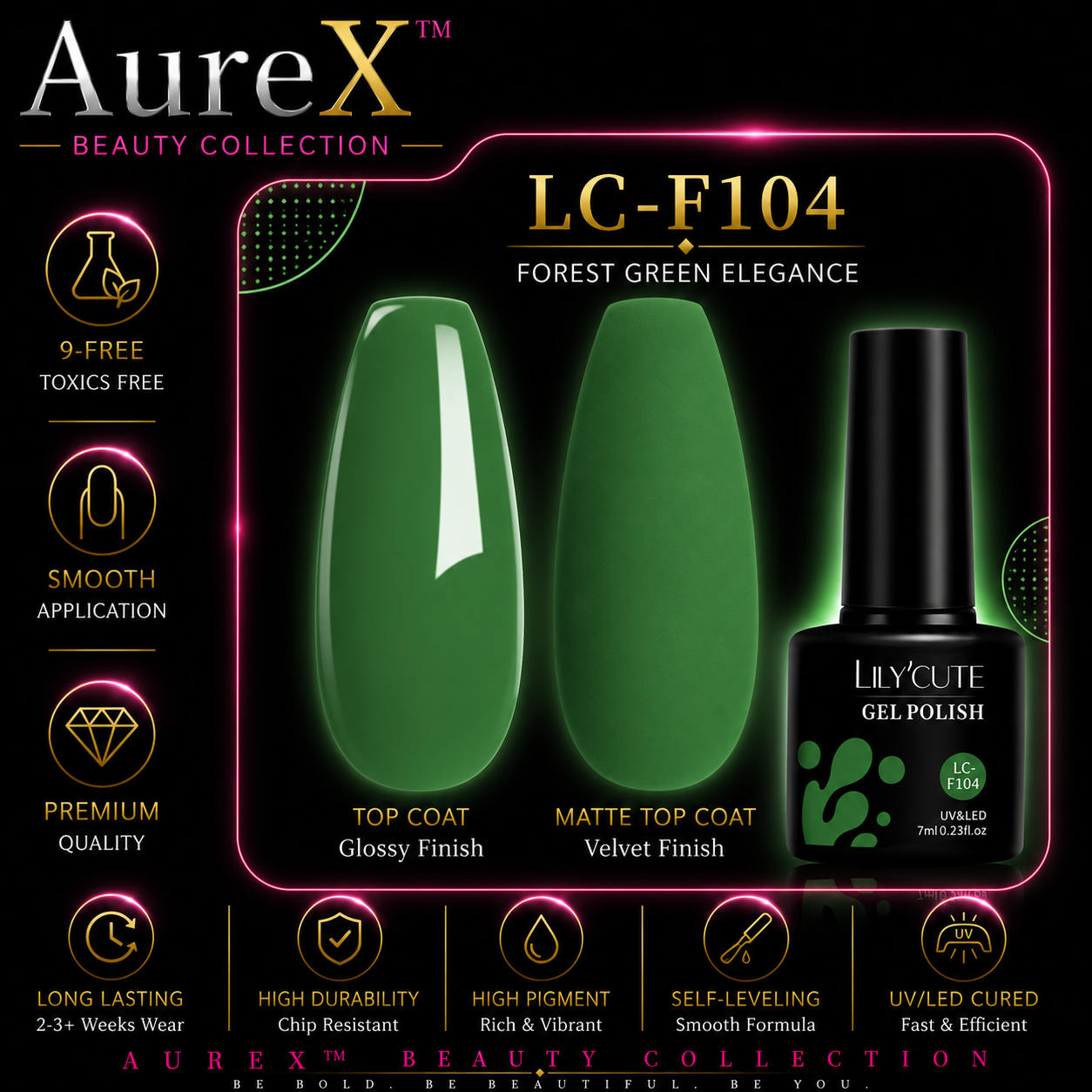 AureX™ 129-Color Gel Nail Set