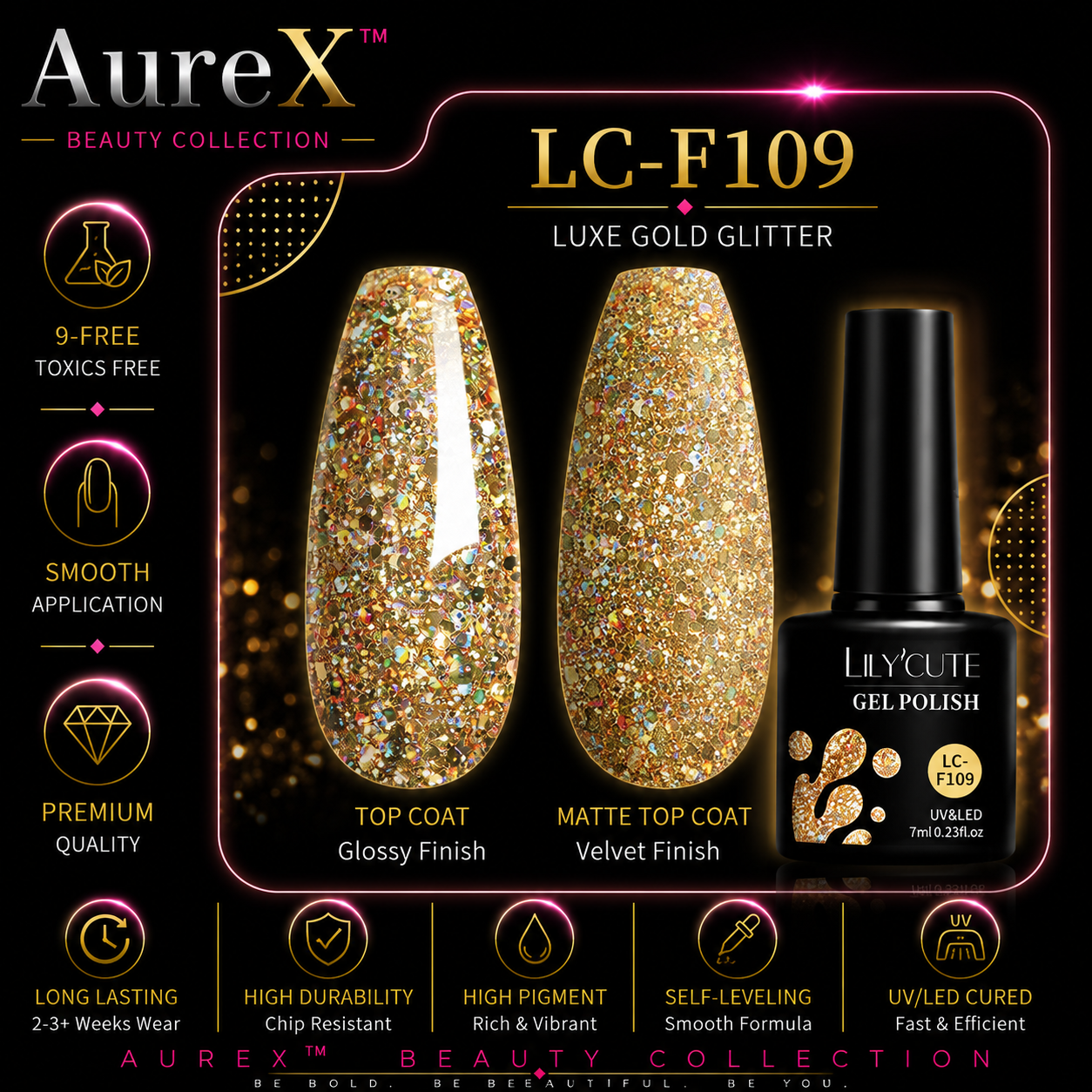 AureX™ 129-Color Gel Nail Set