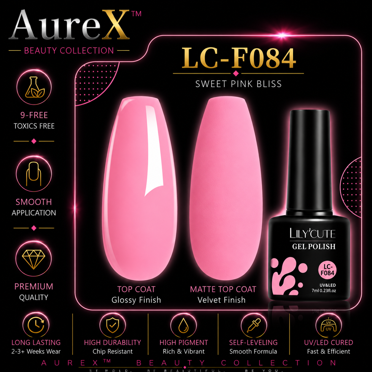 AureX™ 129-Color Gel Nail Set