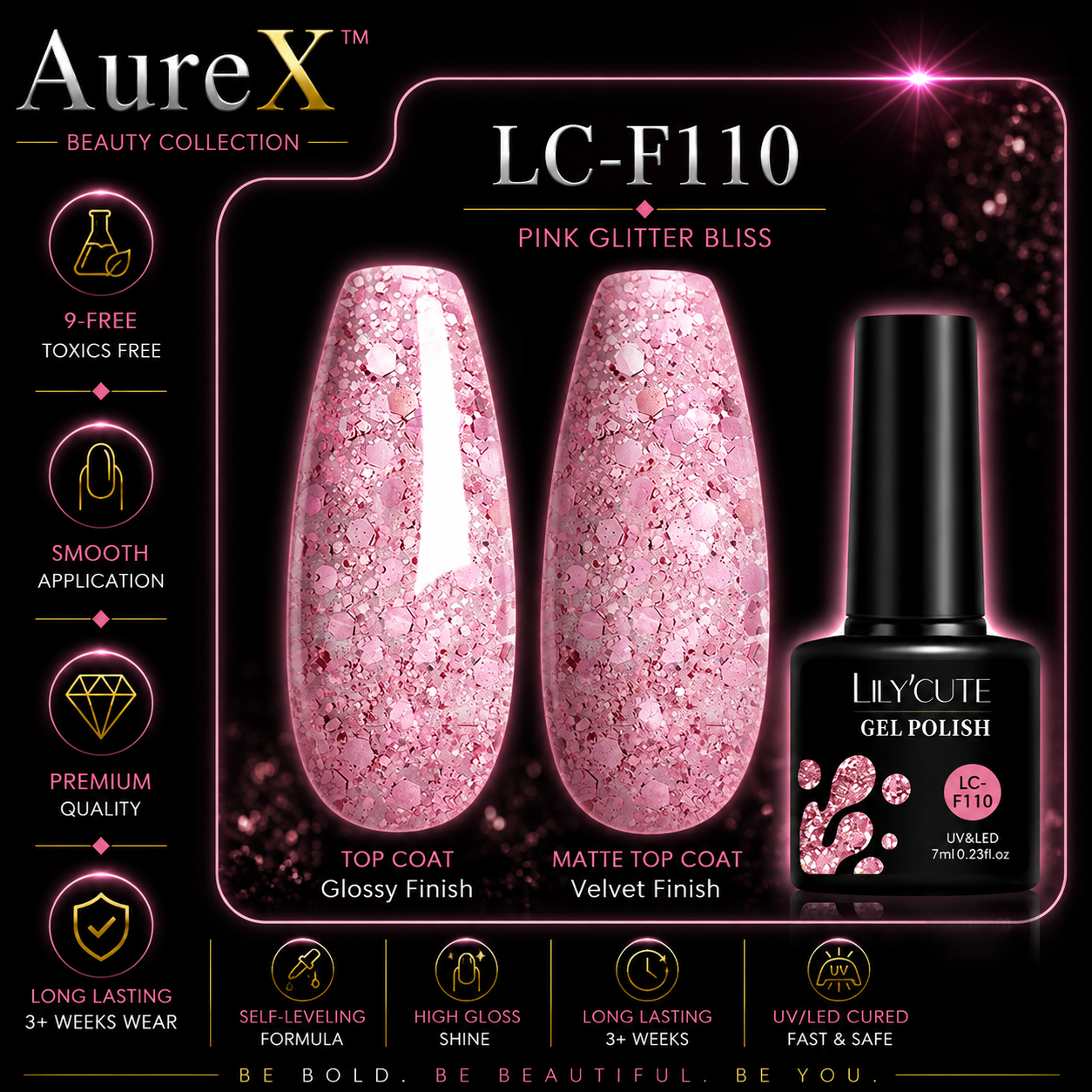 AureX™ 129-Color Gel Nail Set