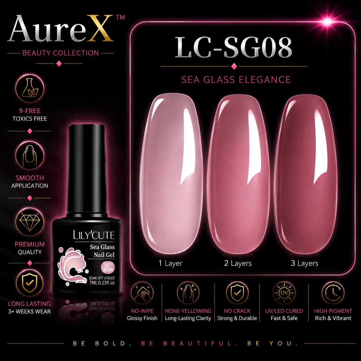 AureX™ 129-Color Gel Nail Set