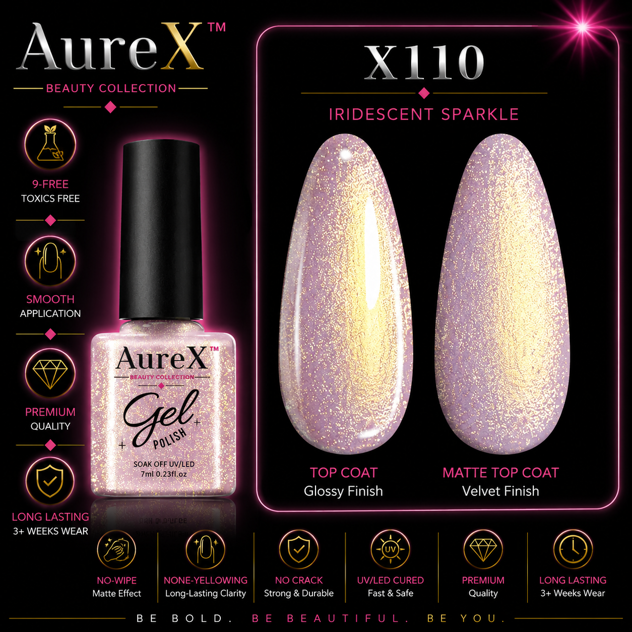 AureX™ 129-Color Gel Nail Set