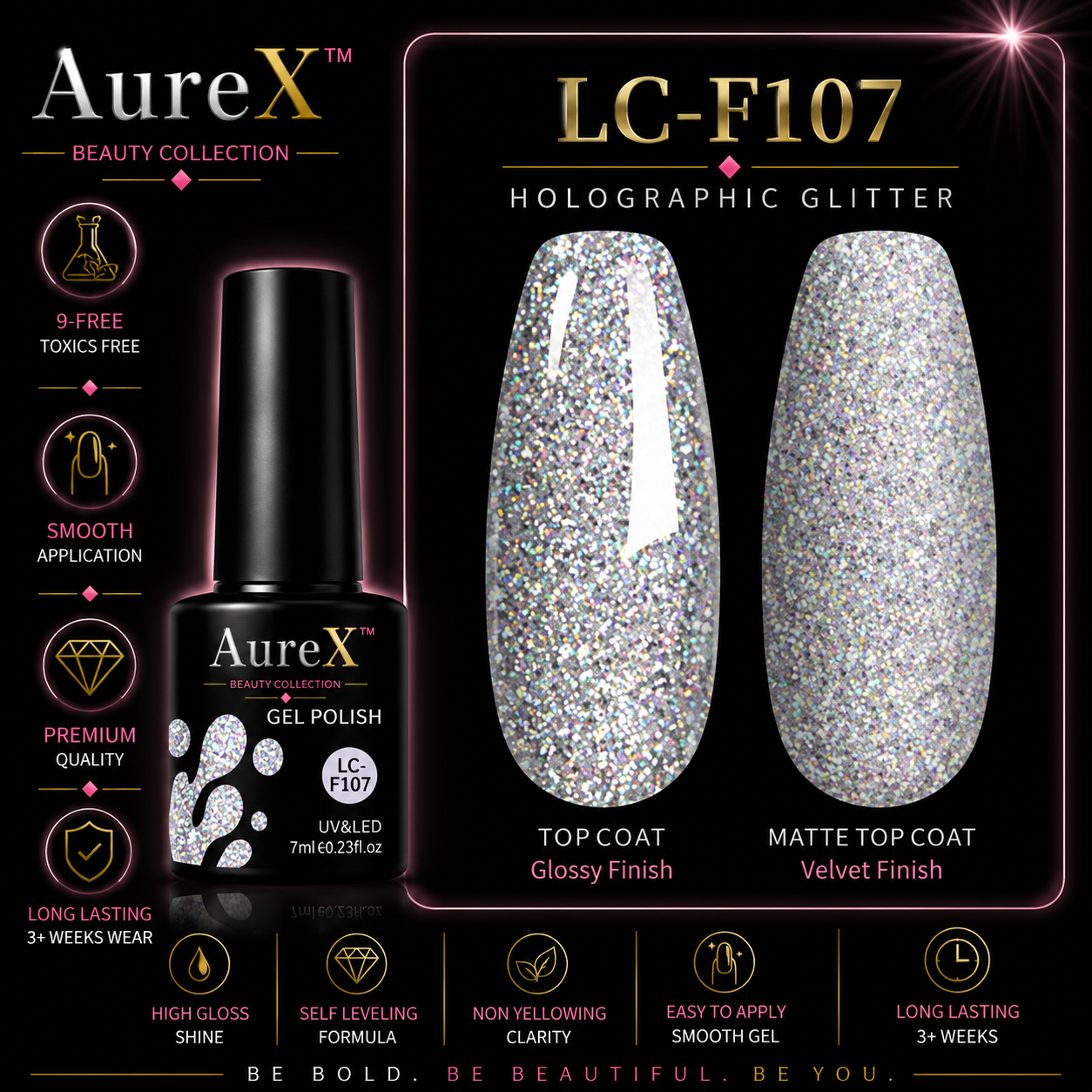 AureX™ 129-Color Gel Nail Set