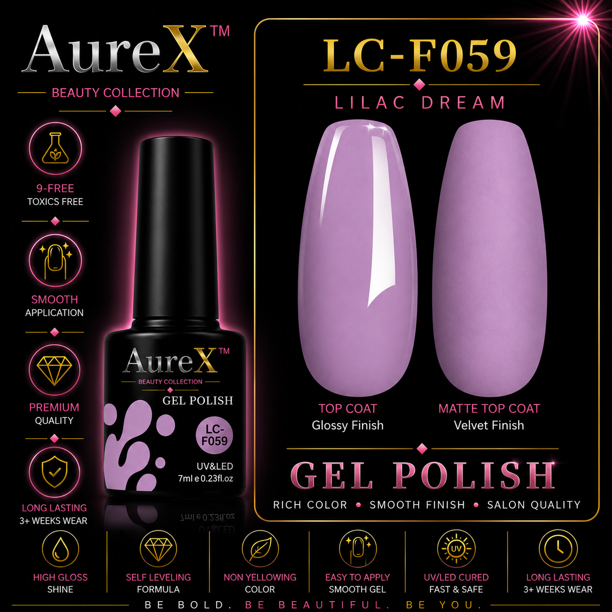 AureX™ 129-Color Gel Nail Set
