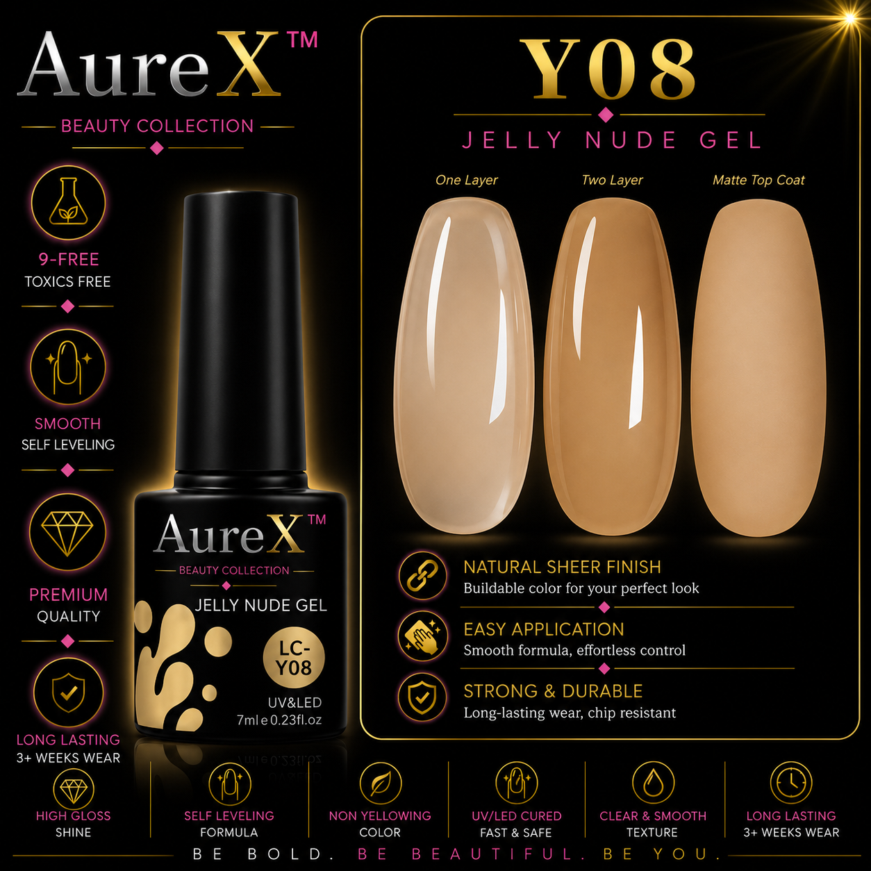 AureX™ 129-Color Gel Nail Set